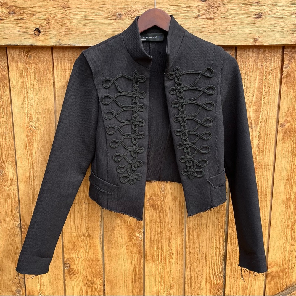 Zara Woman Military Style Cropped Jacket